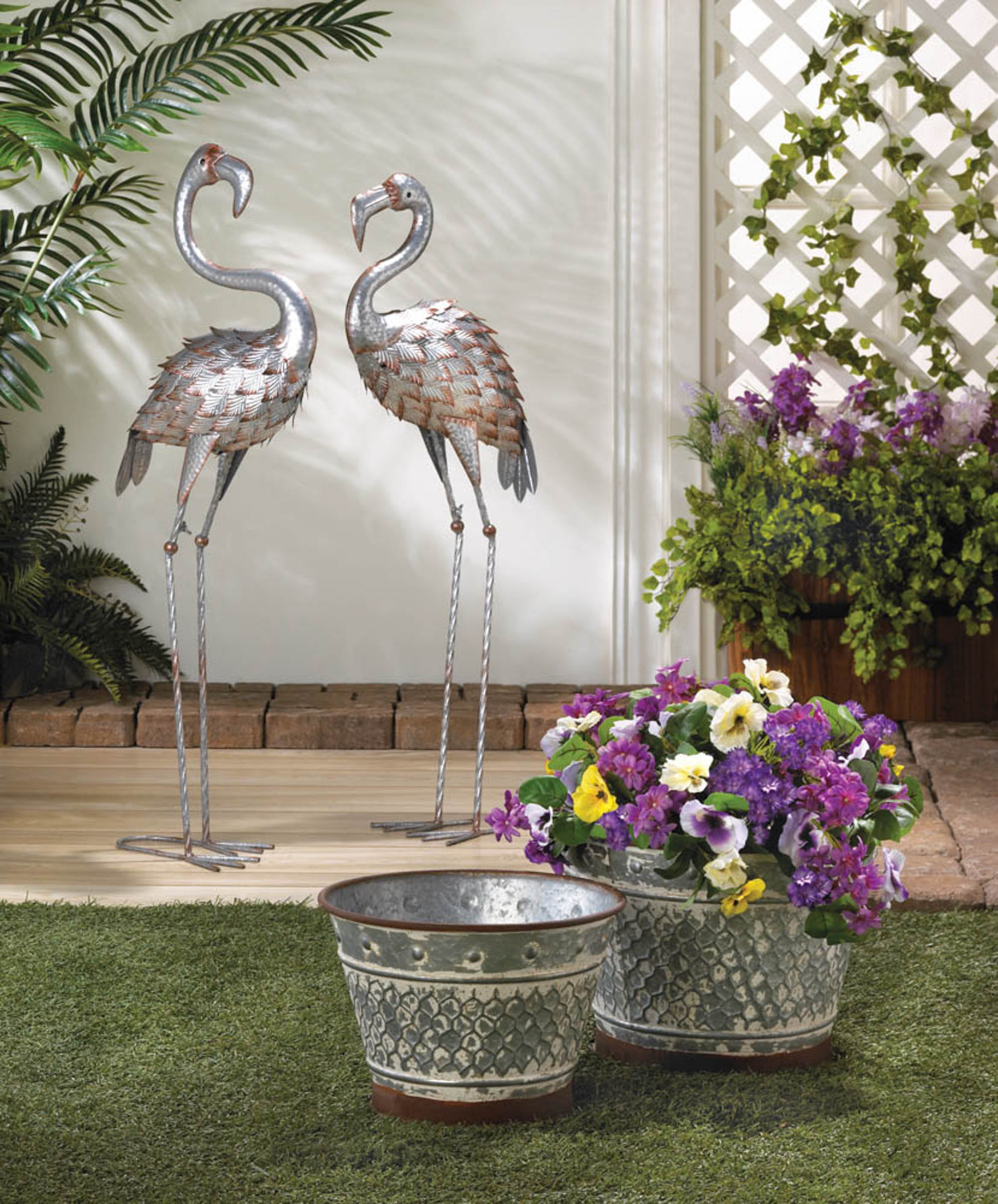 Wholesale Galvanized Metal Planter Duo Buy Wholesale Garden Planters