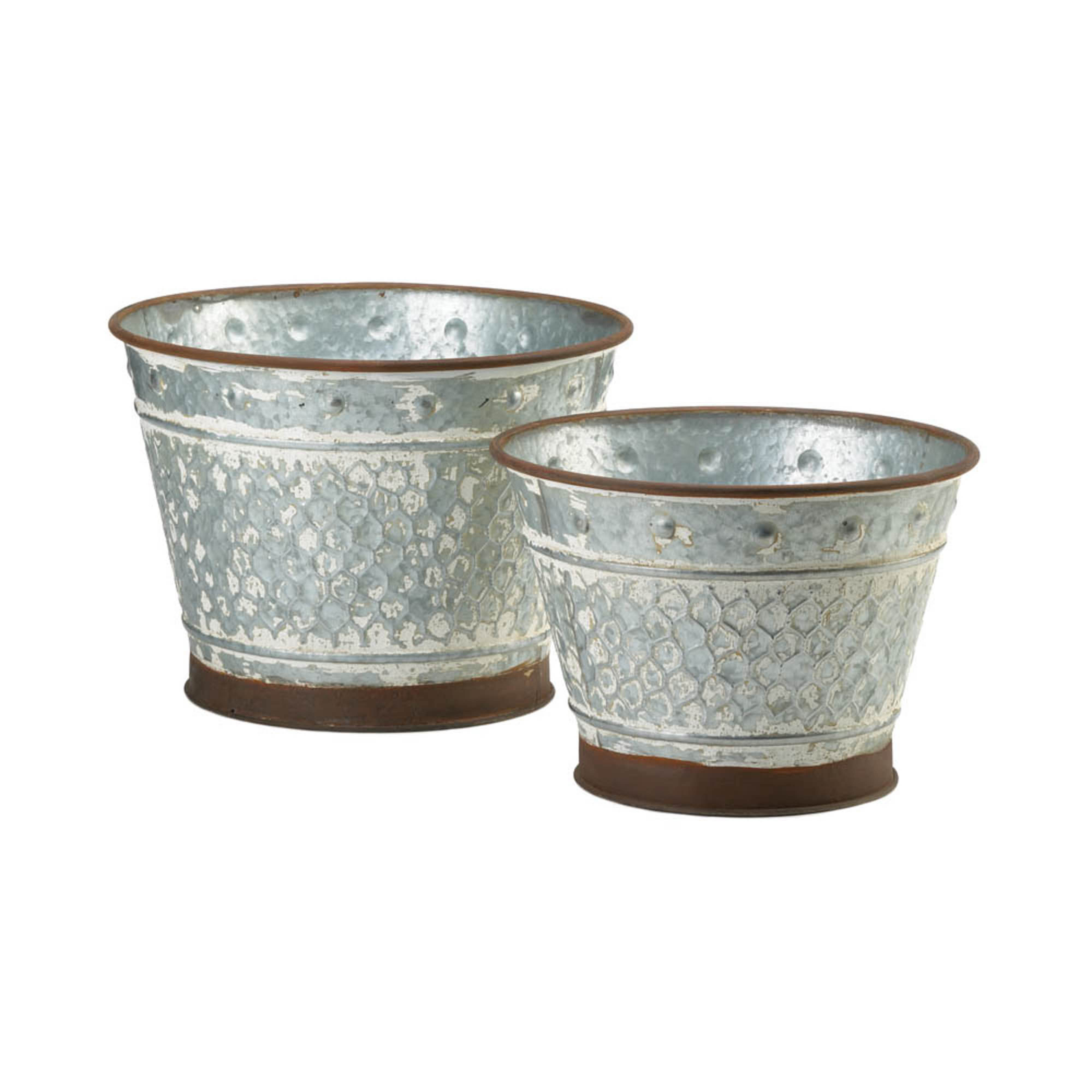 Wholesale Galvanized Metal Planter Duo Buy Wholesale Garden Planters