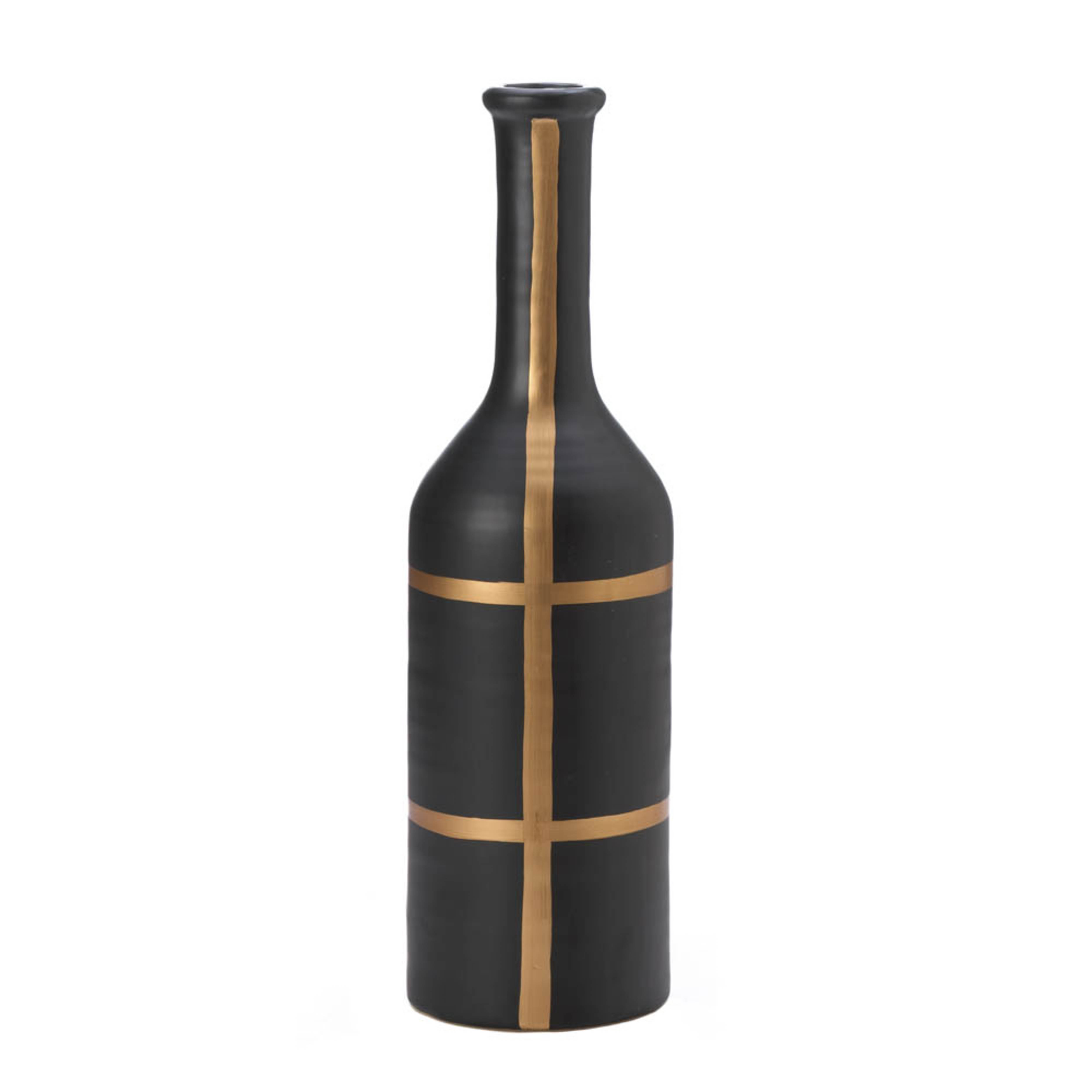 Wholesale Iberia Black And Gold Vase Buy Wholesale Vases