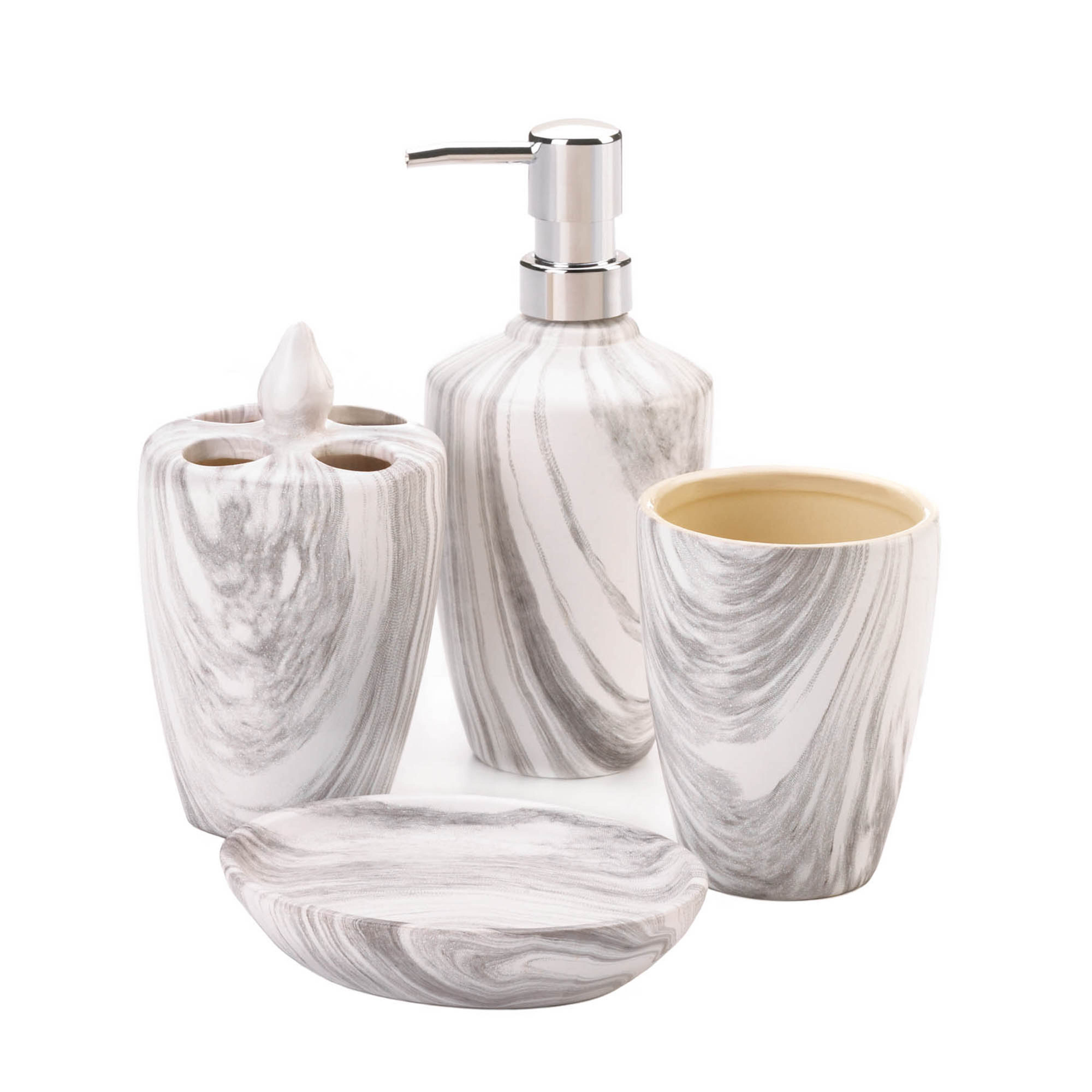 Wholesale Marble Printed Bath Accessory Set Buy Wholesale Bathroom Decor