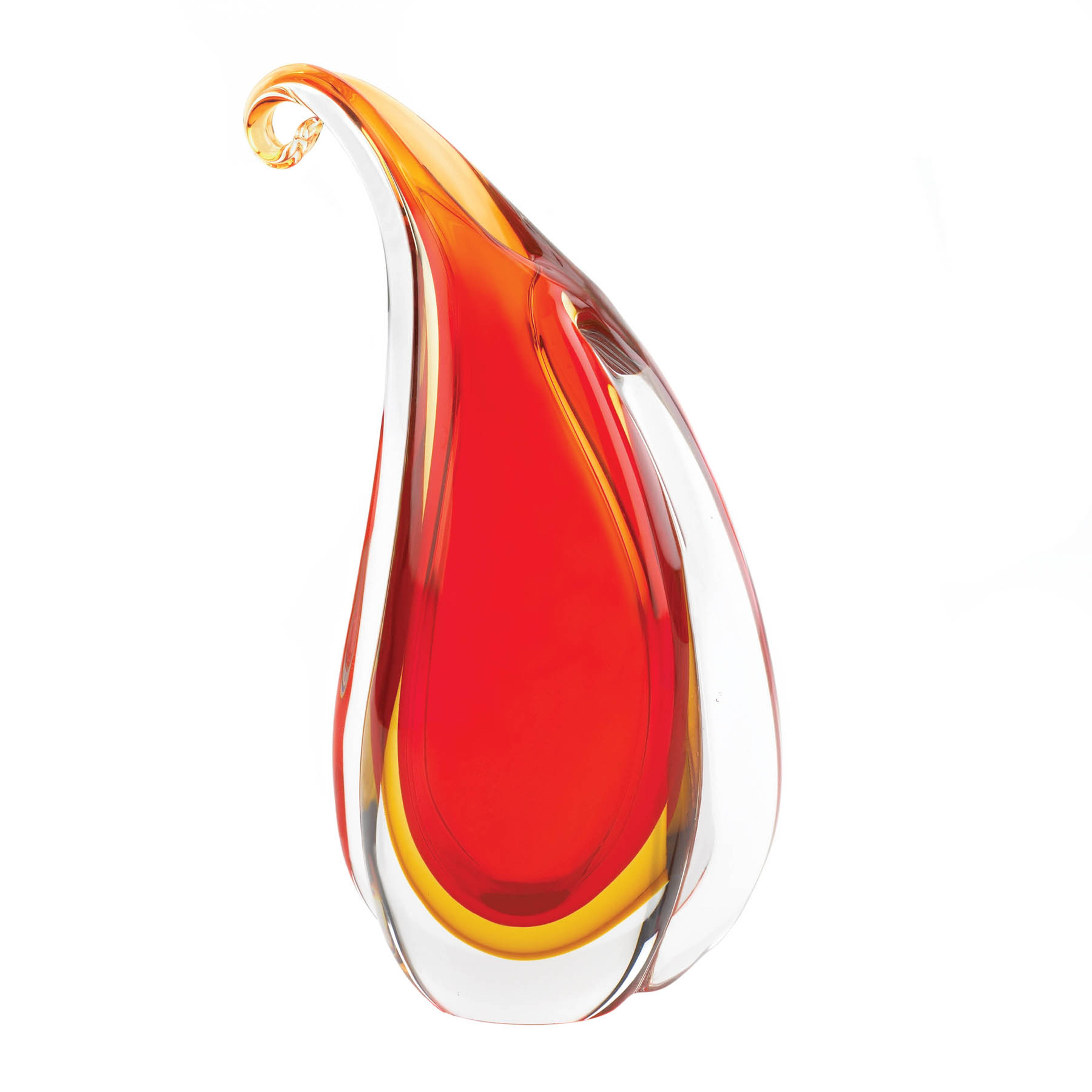 Wholesale Red Curl Art Glass Vase Buy Wholesale Vases