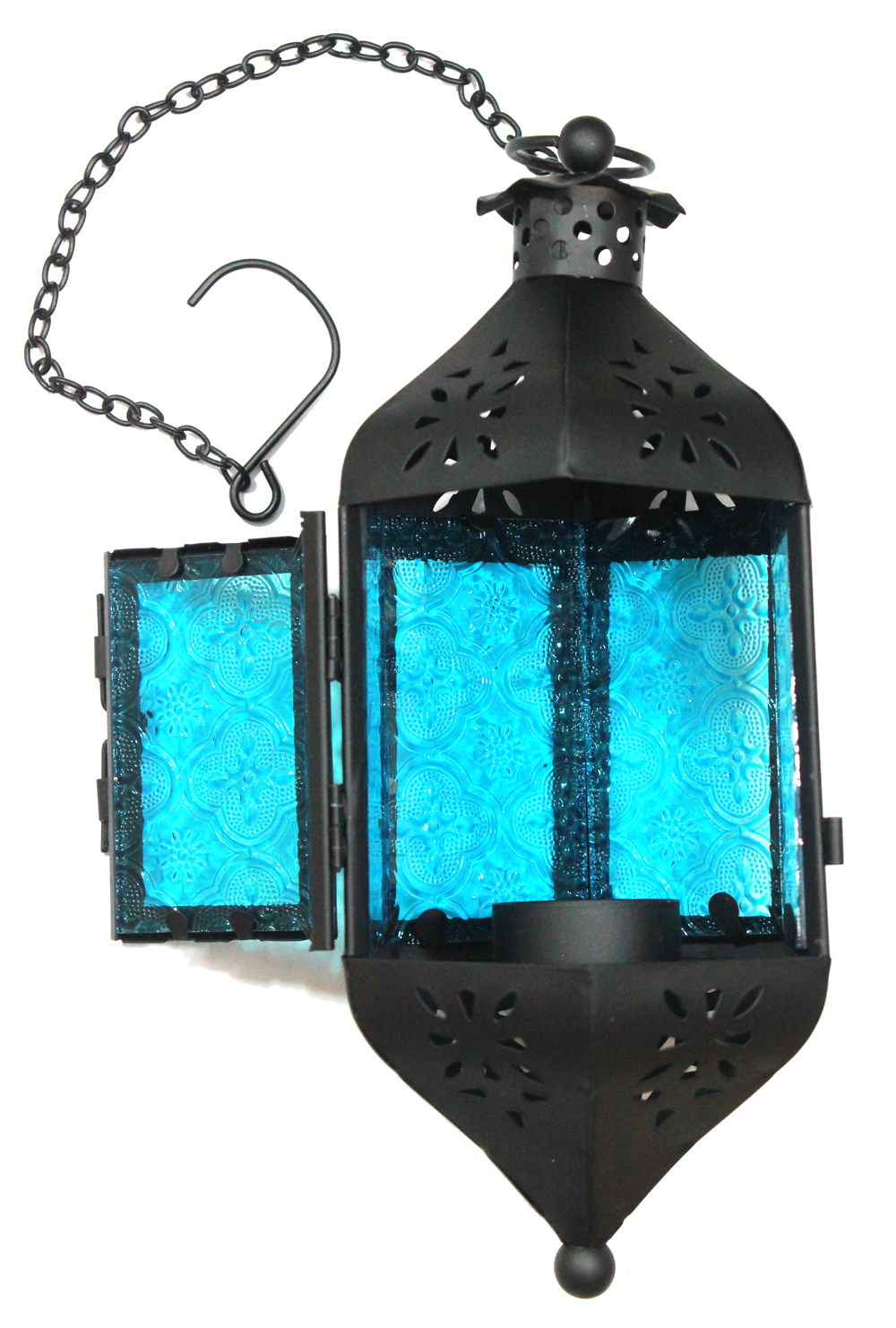 Wholesale Hanging Blue Candle Lanterns for sale at cheap prices.